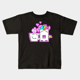 Unicorn and Coffee Kids T-Shirt